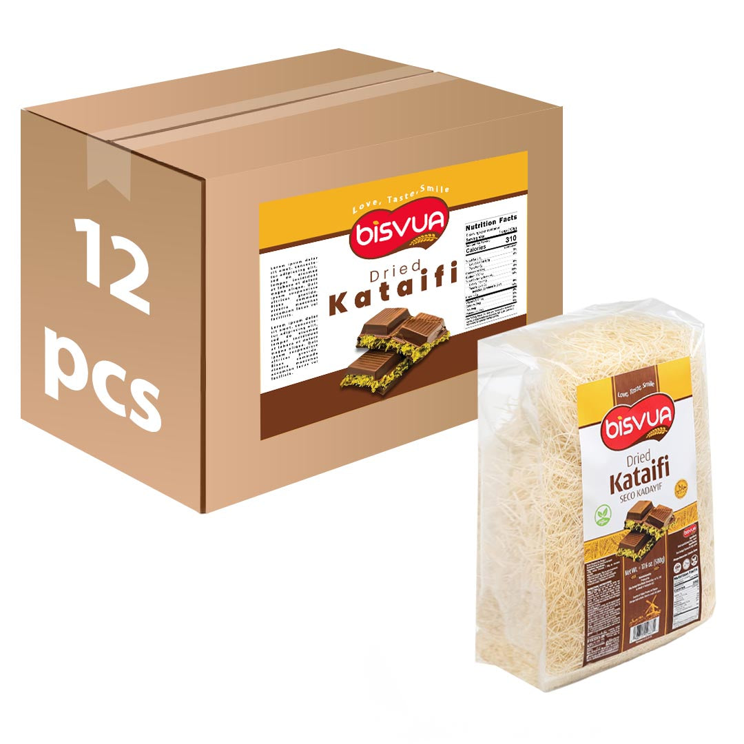 Bisvua Premium Dried Kataifi 500g (17.6 oz) - BOX (15 pcs)