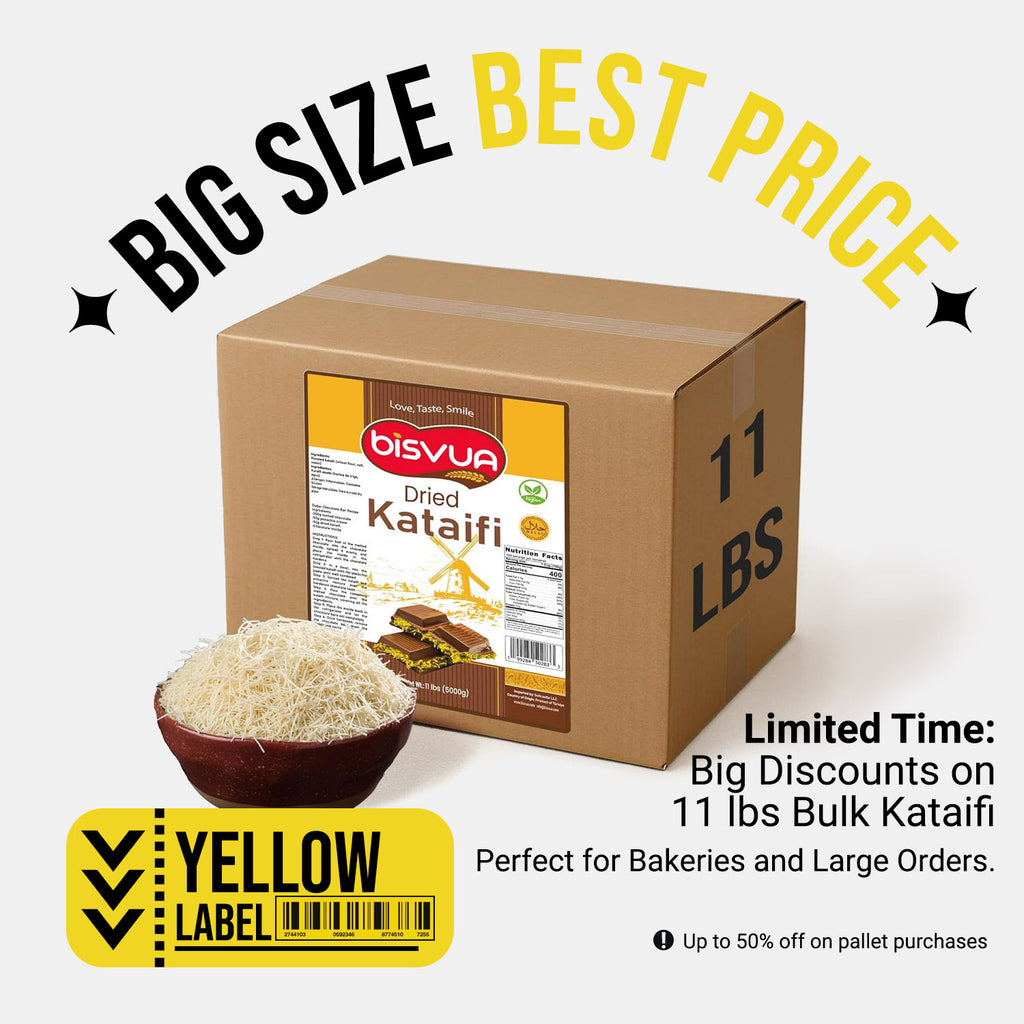 Bisvua Premium Bulk Dried Kataifi 5 kg (11 lbs)