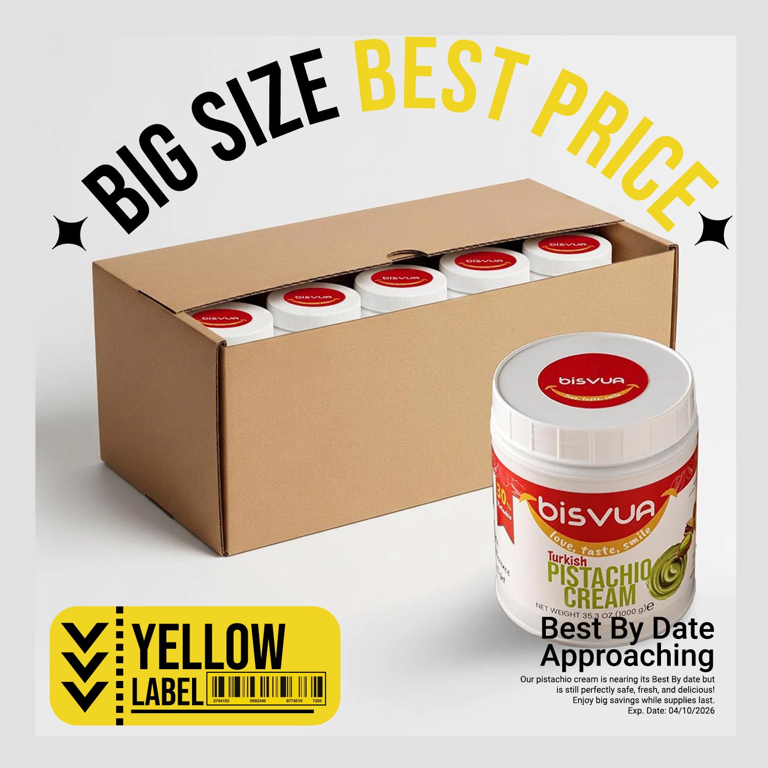 비스부아 피스타치오 크림 (30%) 1kg 35.3oz 