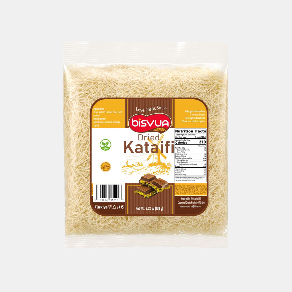Bisvua Dried Kataifi - Premium Dry Kataifi 100g (3.5 oz)