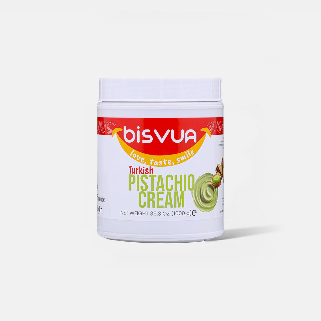 Bisvua Pistachio Cream Spread - Turkish Pistachio Cream 1 kg (35.3 oz)