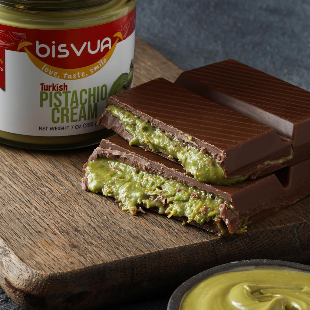 Bisvua Pistachio Cream (30 %) 200g 7oz - BOX (12 pcs)