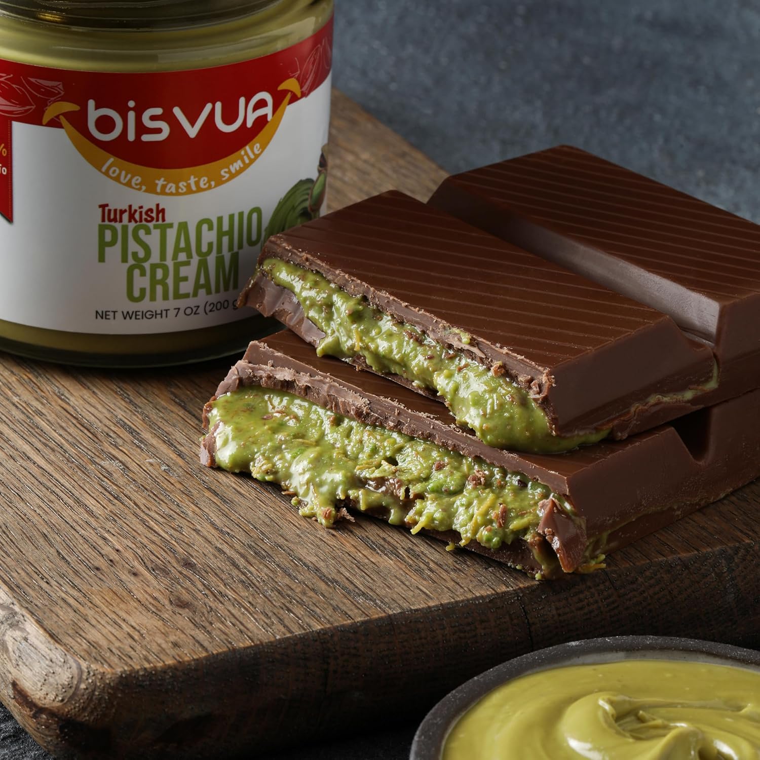 Bisvua Pistachio Cream (30 %) 200g 7oz - BOX (12 pcs)