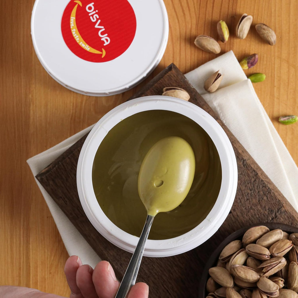 Bisvua Pistachio Cream (30%) 1 KG 35,3oz - BOX (6 pcs)