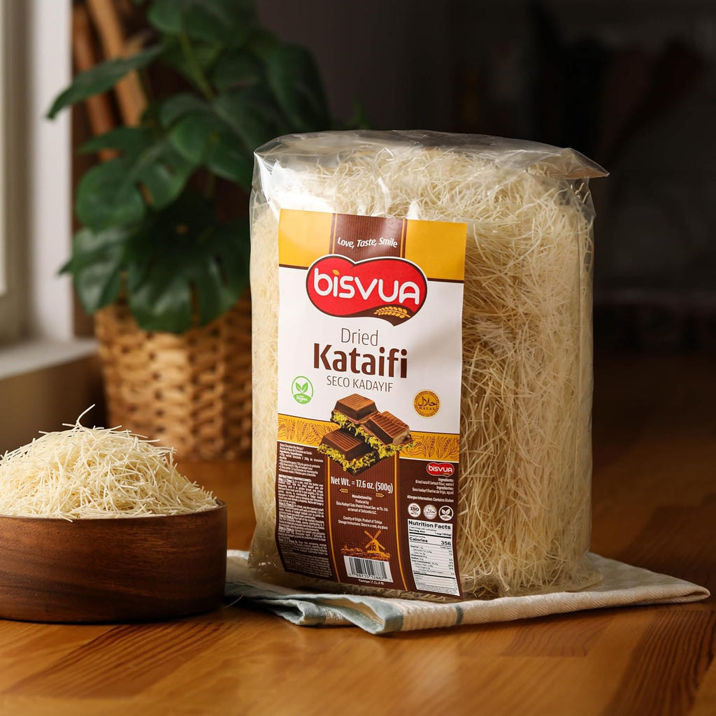 Bisvua Premium Dried Kataifi 500g (17.6 oz) - BOX (15 pcs)