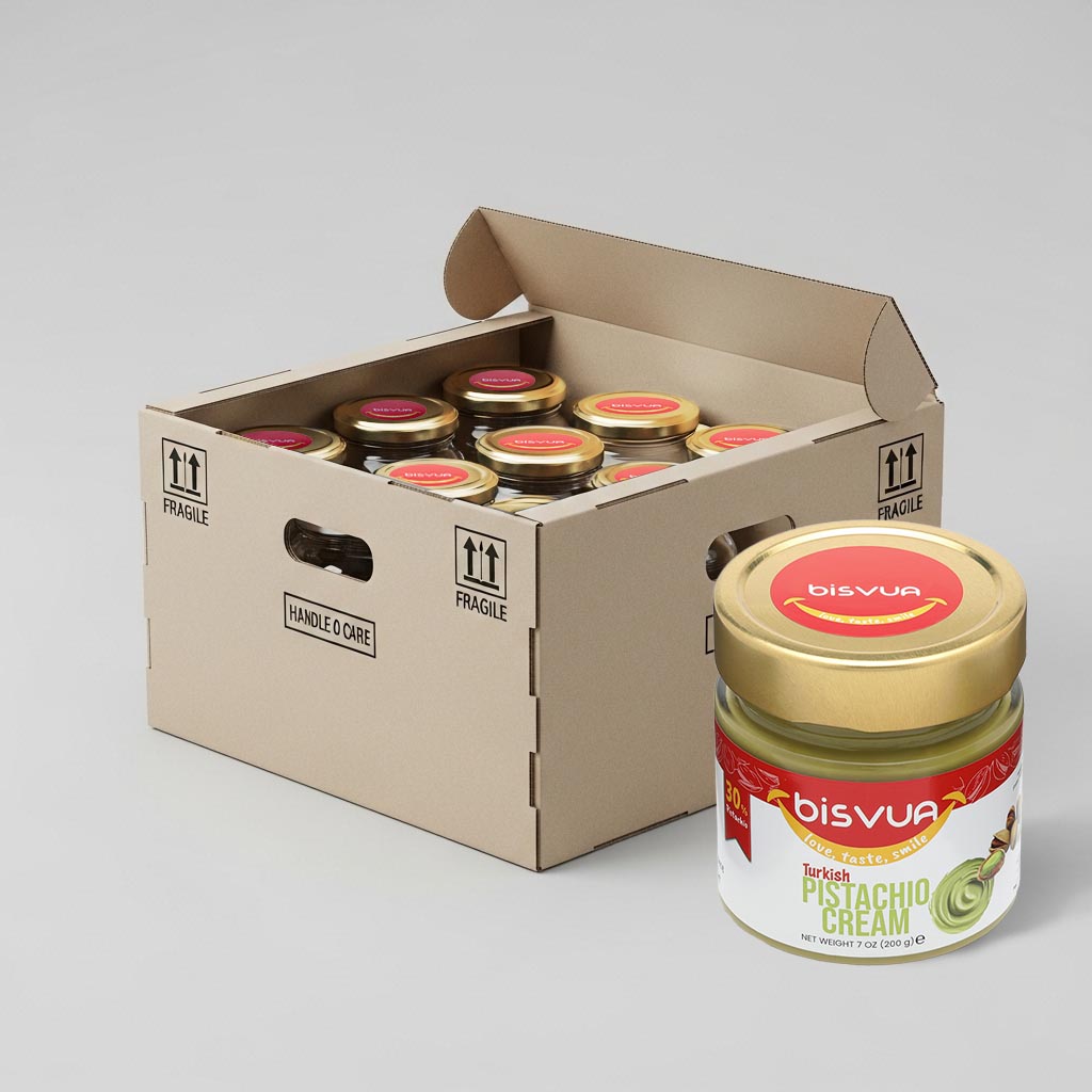 Bisvua Pistachio Cream (30 %) 200g 7oz - BOX (12 pcs)